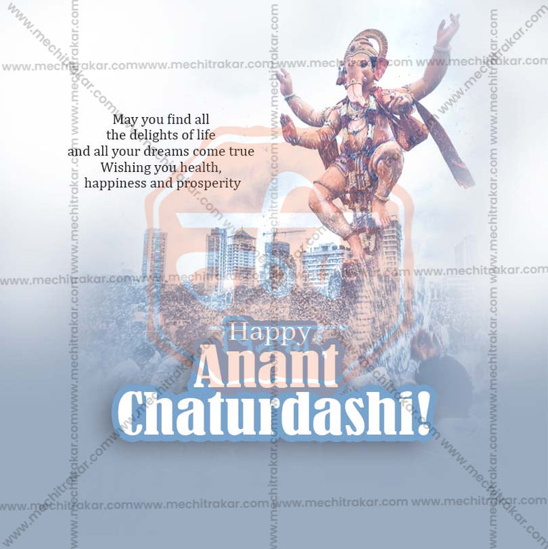 Load image into Gallery viewer, Professional Ananta Chaturdashi Template Design for Social Media in Marathi, Hindi, and English - PSD and JPG by Me Chitrakar
