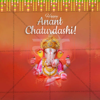 High-Quality Ananta Chaturdashi Festival Social Media Post in Marathi, Hindi, and English - PSD and JPG by Me Chitrakar