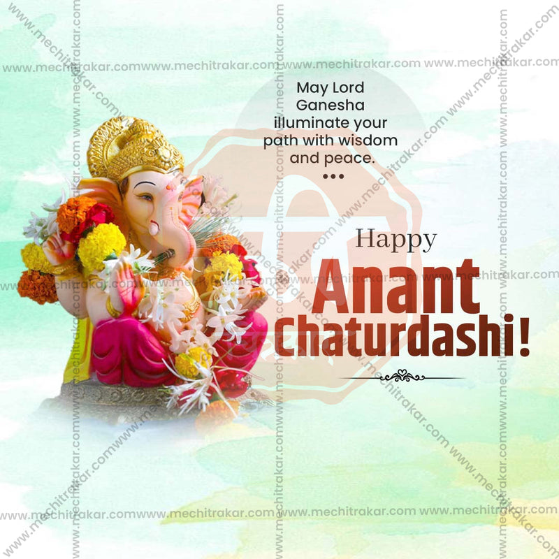 Load image into Gallery viewer, Stunning Ananta Chaturdashi Festival Banner in Marathi, Hindi, and English - Editable PSD and JPG by Me Chitrakar
