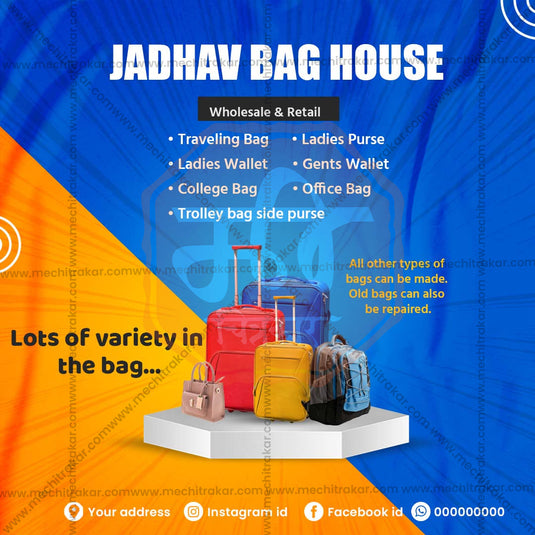 Professional Bag Advertisement Design by Me Chitrakar - PSD Format