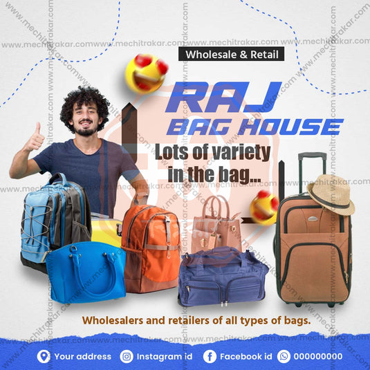 High-Quality Bag Ad Design by Me Chitrakar - Editable PSD