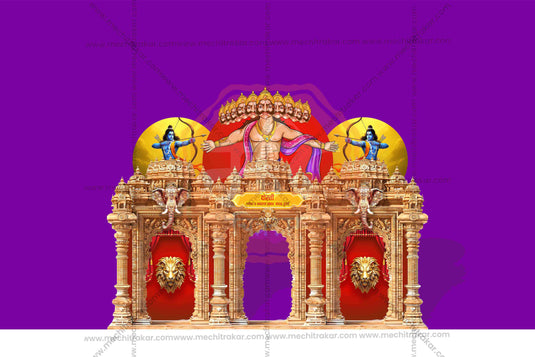 Ramayan Theme Entry Arch and Kamaan Template - Creative Editable PSD File - Mechitrakar | BEK0824-11