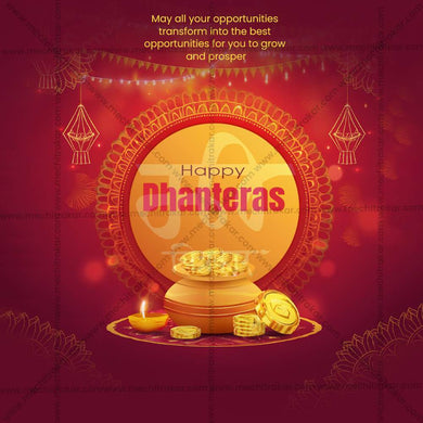 Attractive Dhanteres Festival Banner in Marathi, Hindi, and English - PSD and JPG by Me Chitrakar