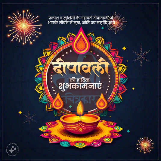 Attractive Diwali Festival Banner in Marathi, Hindi, and English - PSD and JPG by Me Chitrakar