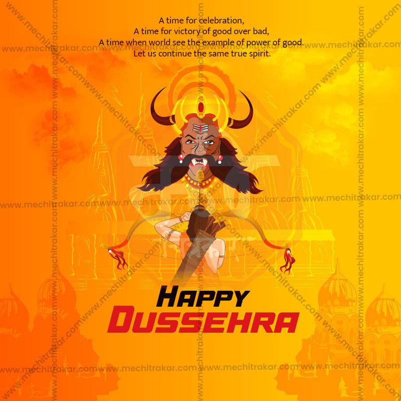 Load image into Gallery viewer, Elegant Dussehra Flyer Design in Marathi, Hindi, and English - High-Quality PSD and JPG by Me Chitrakar
