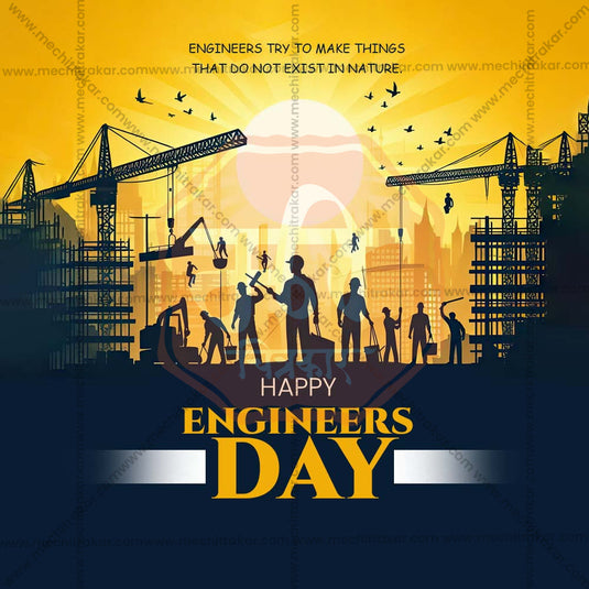 Stunning Engineer's Day Festival Banner in Marathi, Hindi, and English - Editable PSD and JPG by Me Chitrakar