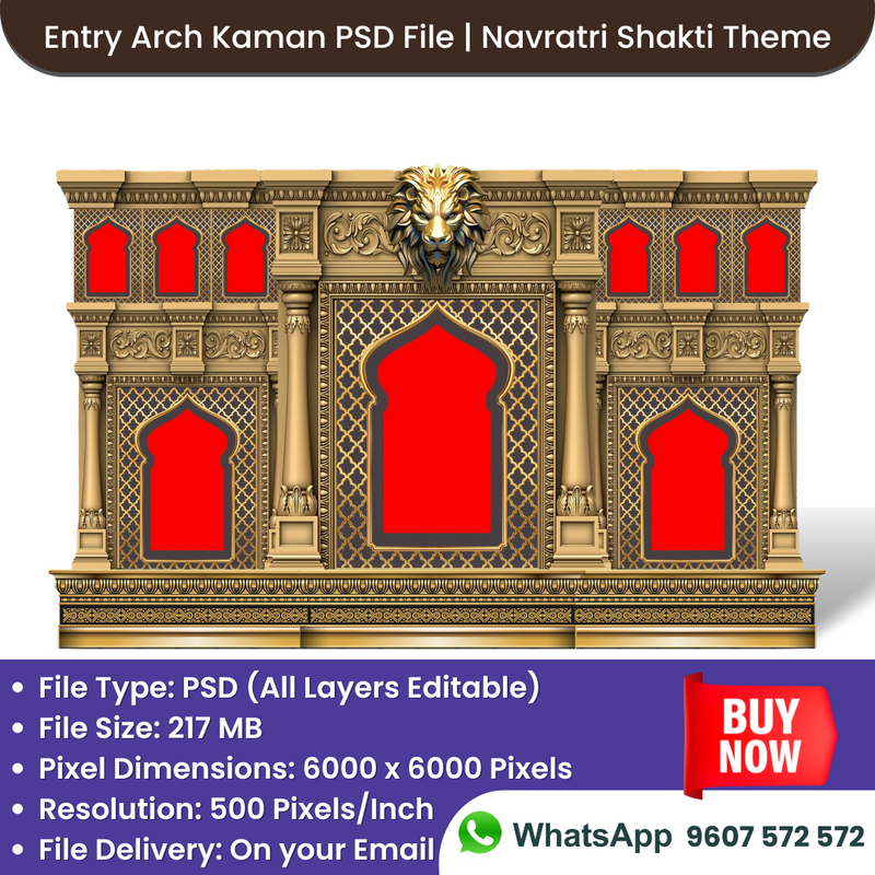 Load image into Gallery viewer, Backside Arch, Kamaan Designs | Traditional Theme - Premium Editable PSD Files for Scenic Backgrounds - Mechitrakar | BBK0824-1
