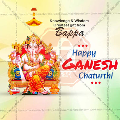 Professional Ganesh Chaturthi Template Design in Marathi, Hindi, and English - High-Quality Editable PSD and JPG by Me Chitrakar