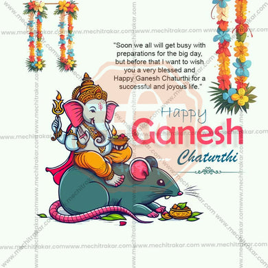 Stunning Ganesh Chaturthi Festival Banner in Marathi, Hindi, and English - Editable PSD and JPG by Me Chitrakar