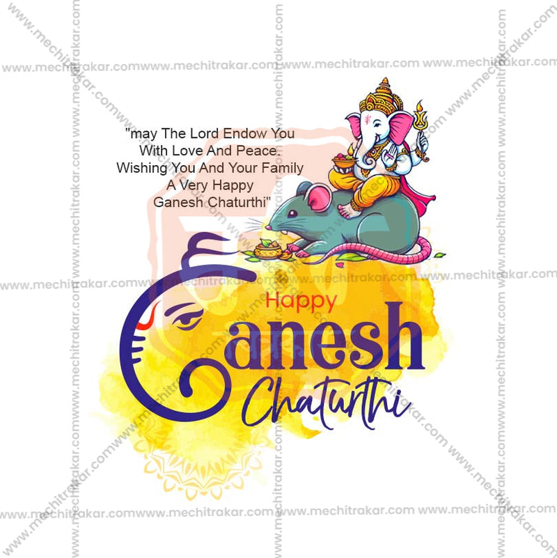 Load image into Gallery viewer, High-Quality Ganesh Chaturthi Festival Flyer in Marathi, Hindi, and English - Editable PSD and JPG by Me Chitrakar
