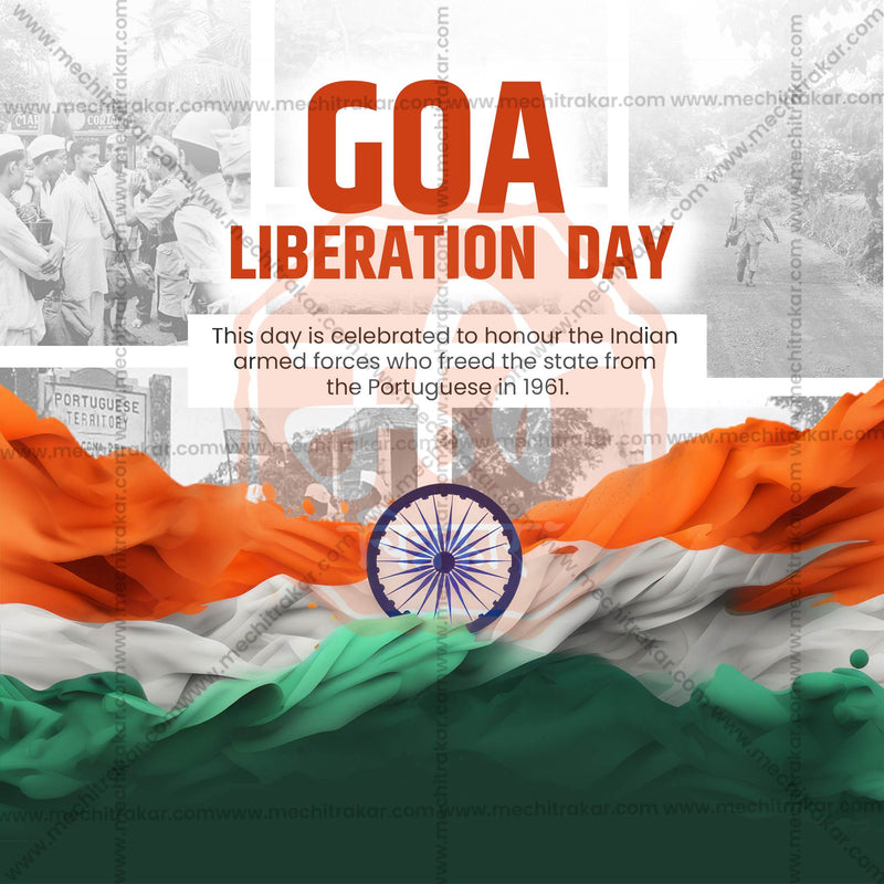 Load image into Gallery viewer, Professional Goa Liberation Day Template Design for Social Media in Marathi, Hindi, and English - PSD and JPG by Me Chitrakar
