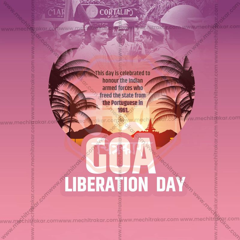 Load image into Gallery viewer, Creative Goa Liberation Day editable Poster in Marathi, Hindi, and English - Editable PSD and JPG by Me Chitrakar
