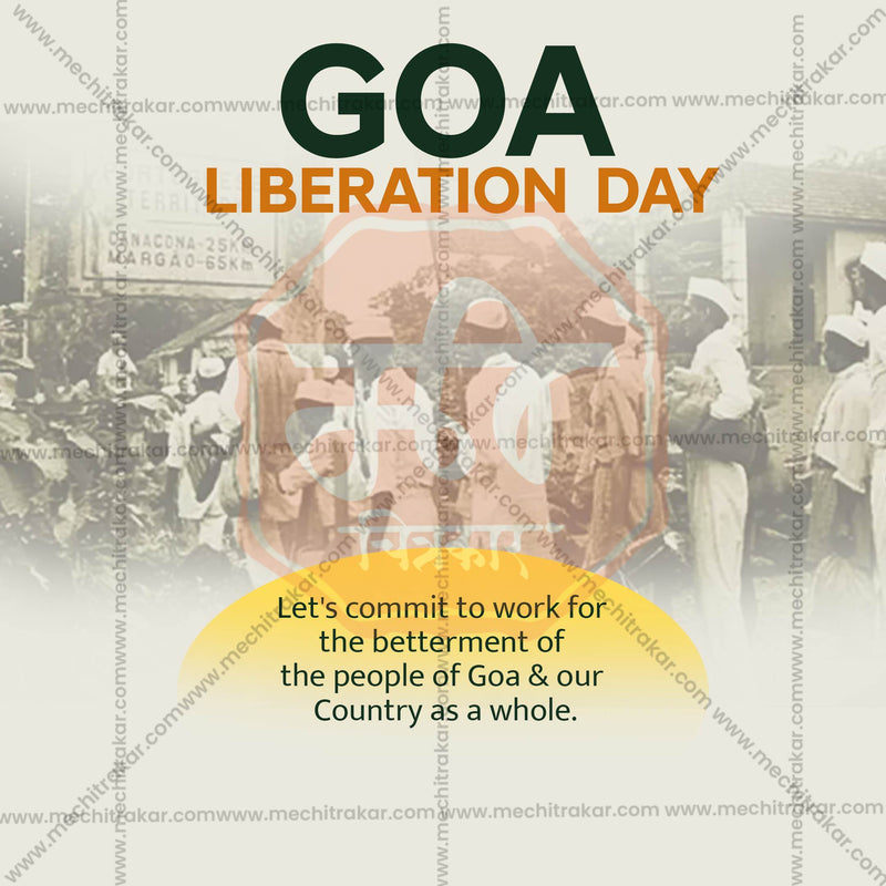 Load image into Gallery viewer, High-Quality Goa Liberation Day editable Social Media Post in Marathi, Hindi, and English - PSD and JPG by Me Chitrakar
