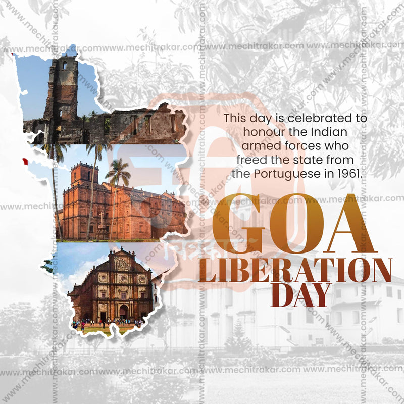 Load image into Gallery viewer, Premium Goa Liberation Day editable Invitation in Marathi, Hindi, and English - Editable PSD and JPG by Me Chitrakar
