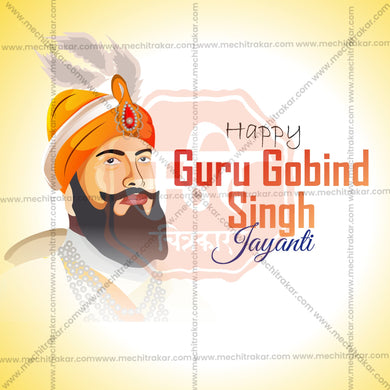 High-Quality Guru Gobind Singh Jayanti editable Social Media Post in Marathi, Hindi, and English - PSD and JPG by Me Chitrakar