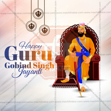 Premium Guru Gobind Singh Jayanti editable Invitation in Marathi, Hindi, and English - Editable PSD and JPG by Me Chitrakar