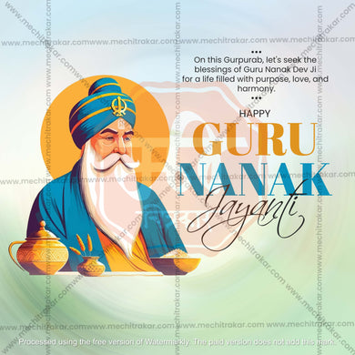 Guru Nanak Jayanti Social Media Template | English PSD & JPG | Me Chitrakar 1024-10