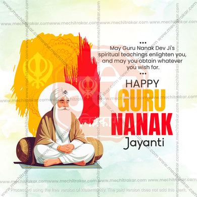 Guru Nanak Jayanti Social Media Template | English PSD & JPG | Me Chitrakar 1024-2