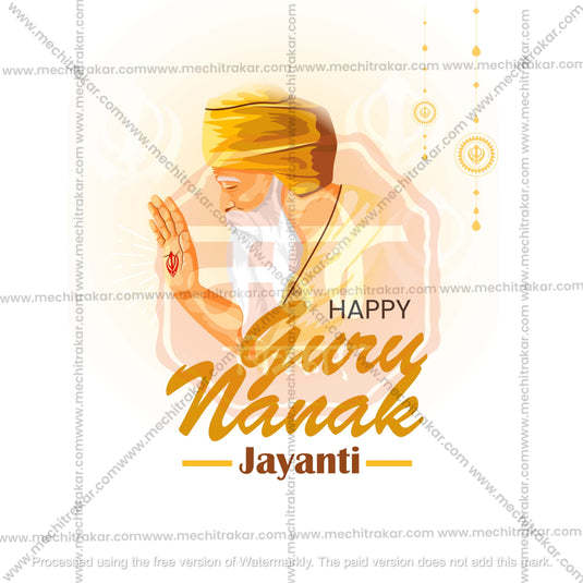 Guru Nanak Jayanti Social Media Template | English PSD & JPG | Me Chitrakar 1024-4