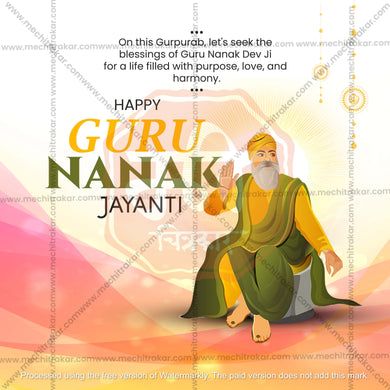 Guru Nanak Jayanti Social Media Template | English PSD & JPG | Me Chitrakar 1024-5