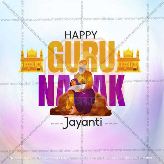 Guru Nanak Jayanti Social Media Template | English PSD & JPG | Me Chitrakar 1024-7