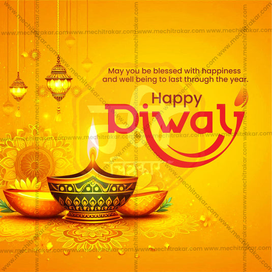 Diwali Social Media Template | English PSD & JPG | Me Chitrakar 1024-1