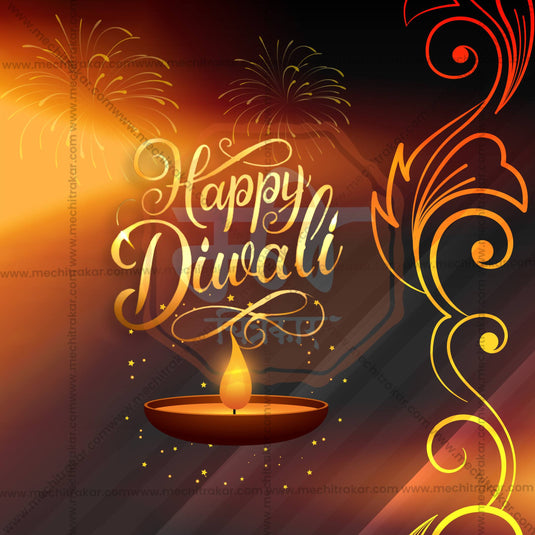 Diwali Social Media Template | English PSD & JPG | Me Chitrakar 1024-2