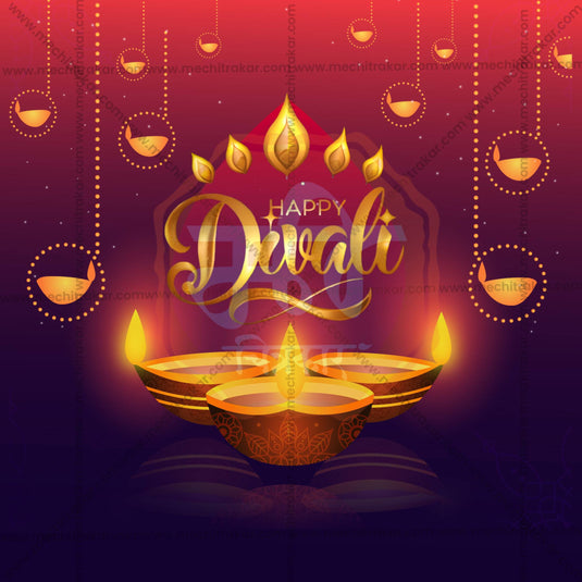 Diwali Social Media Template | English PSD & JPG | Me Chitrakar 1024-5