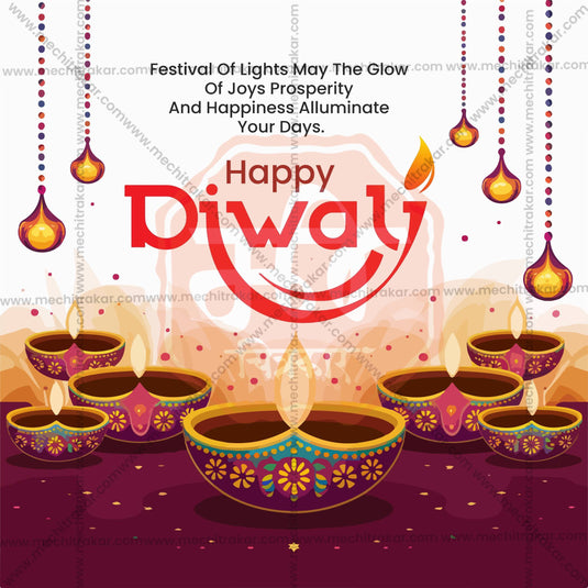 Diwali Social Media Template | English PSD & JPG | Me Chitrakar 1024-6