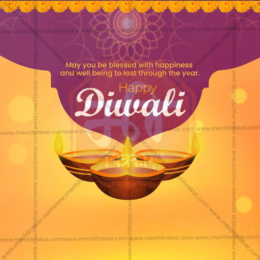 Diwali Social Media Template | English PSD & JPG | Me Chitrakar 1024-7