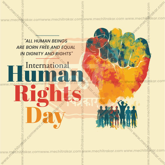 High-Quality Human Rights Day  Marathi  editable Social Media Post in Marathi, Hindi, and English - PSD and JPG by Me Chitrakar