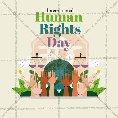 Elegant Human Rights Day  Marathi  Flyer Design in Marathi, Hindi, and English - High-Quality PSD and JPG by Me Chitrakar