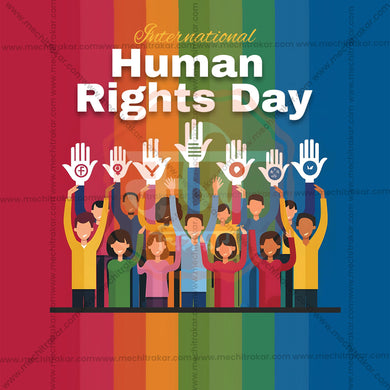 Attractive Human Rights Day  Marathi  editable Banner in Marathi, Hindi, and English - PSD and JPG by Me Chitrakar