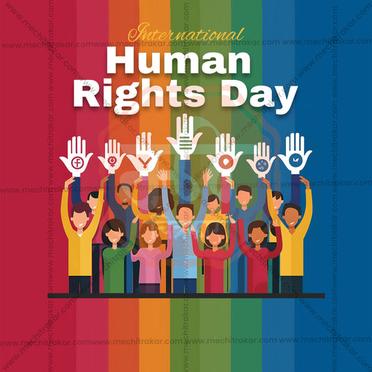 Attractive Human Rights Day  Marathi  editable Banner in Marathi, Hindi, and English - PSD and JPG by Me Chitrakar