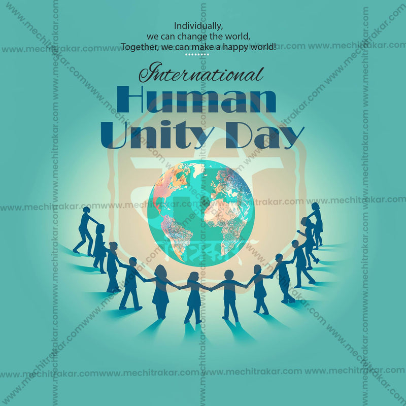 Load image into Gallery viewer, High-Quality International Human Solidarity Day editable Social Media Post in Marathi, Hindi, and English - PSD and JPG by Me Chitrakar
