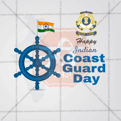 Elegant Indian Coast Guard Day Templates Flyer Design in Marathi, Hindi, and English - High-Quality PSD and JPG by Me Chitrakar