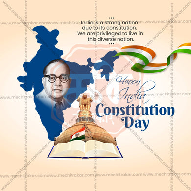 High-Quality Constitution Day , National Law Day editable Social Media Post in Marathi, Hindi, and English - PSD and JPG by Me Chitrakar