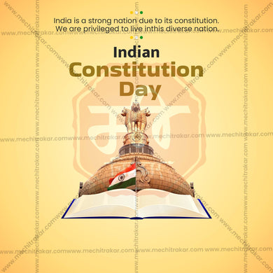 Premium Constitution Day , National Law Day editable Invitation in Marathi, Hindi, and English - Editable PSD and JPG by Me Chitrakar