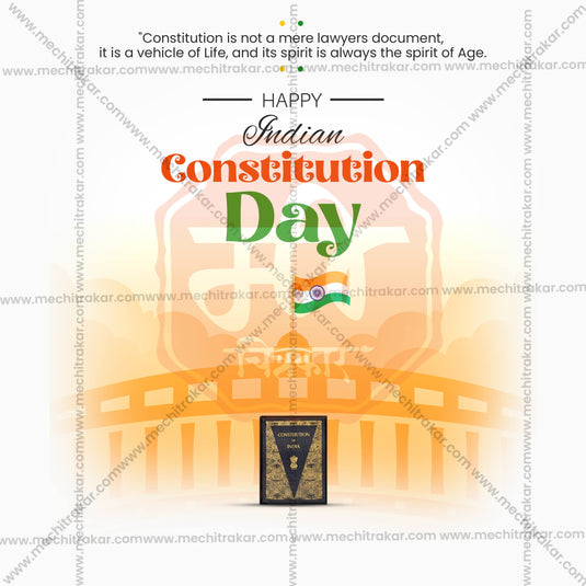 Beautiful Constitution Day , National Law Day Event Poster in Marathi, Hindi, and English - High-Quality Editable PSD and JPG by Me Chitrakar