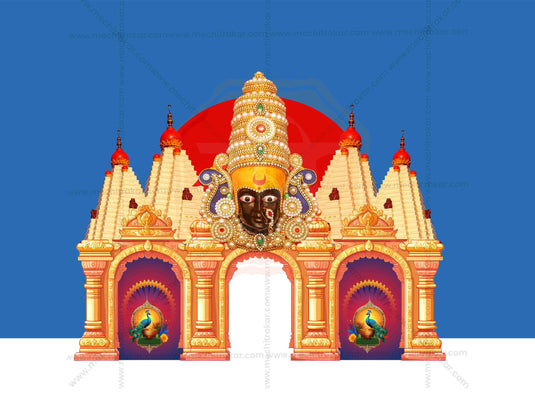 Mahalaxmi Theme | Entry Arch and Kamaan Template | Editable PSD File - Mechitrakar | BEK0924-29