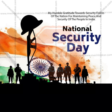 National Security Day Social Media Template | English PSD | Me Chitrakar 0325-6