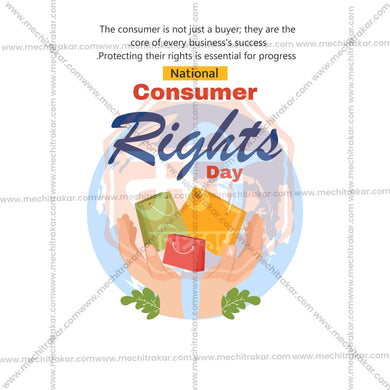 Professional Rashtriya Grahak Hakka Din (National Consumer Rights Day) Template Design for Social Media in Marathi, Hindi, and English - PSD and JPG by Me Chitrakar