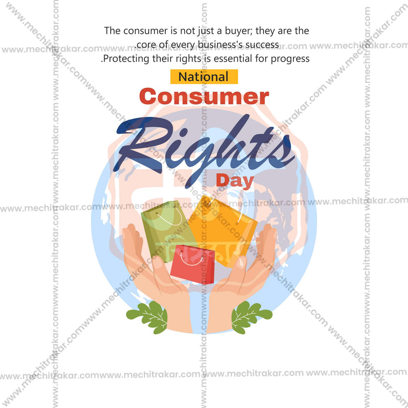 Load image into Gallery viewer, Professional Rashtriya Grahak Hakka Din (National Consumer Rights Day) Template Design for Social Media in Marathi, Hindi, and English - PSD and JPG by Me Chitrakar
