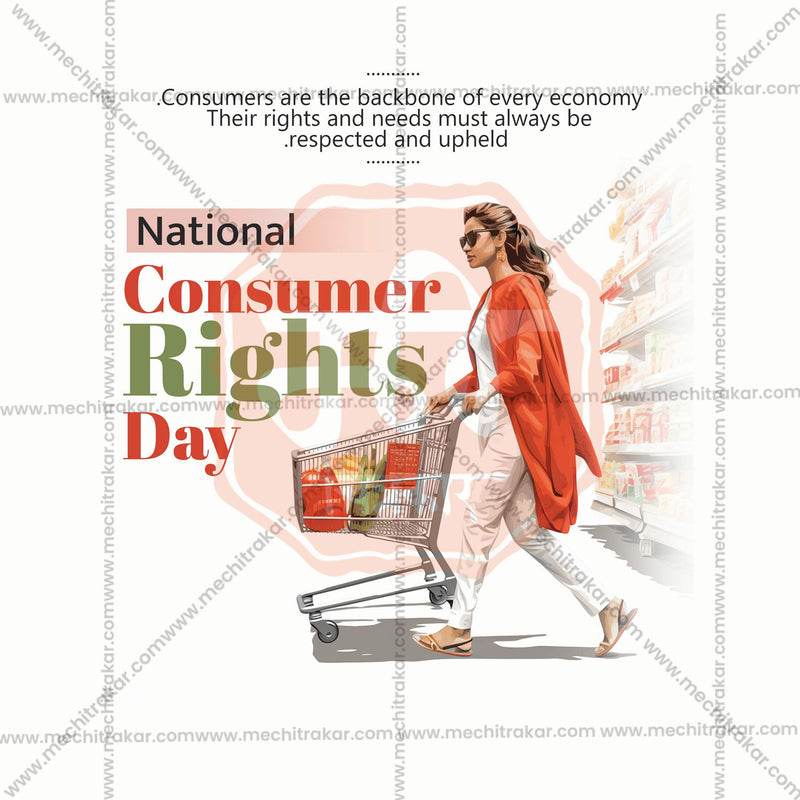 Load image into Gallery viewer, Professional Rashtriya Grahak Hakka Din (National Consumer Rights Day) Template Design in Marathi, Hindi, and English - High-Quality Editable PSD and JPG by Me Chitrakar
