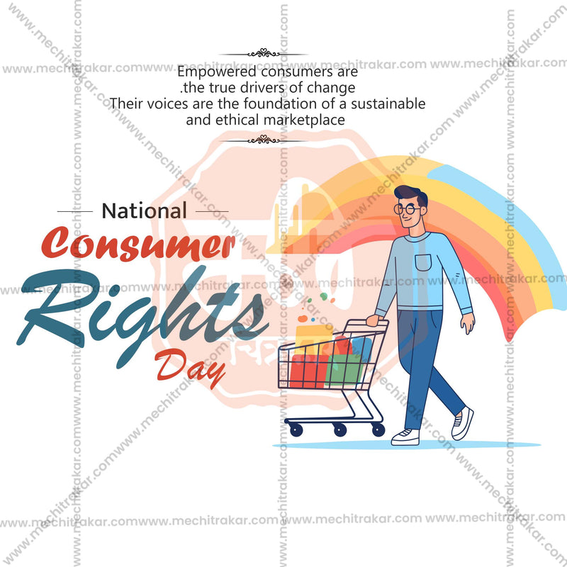 Load image into Gallery viewer, Stunning Rashtriya Grahak Hakka Din (National Consumer Rights Day) editable Banner in Marathi, Hindi, and English - Editable PSD and JPG by Me Chitrakar
