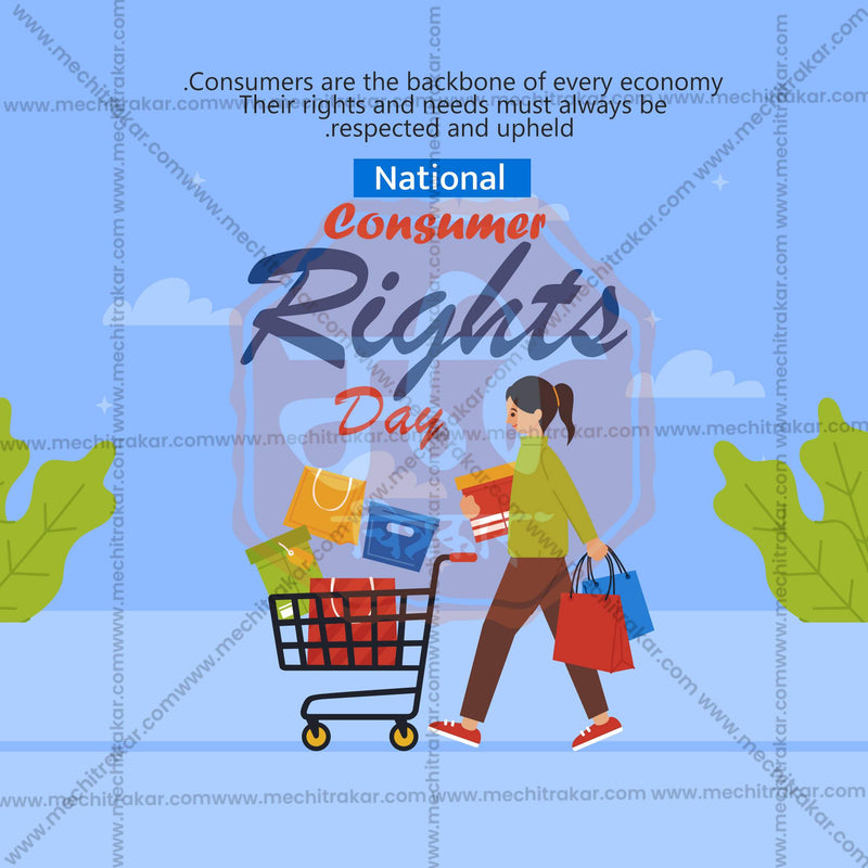 Load image into Gallery viewer, Premium Rashtriya Grahak Hakka Din (National Consumer Rights Day) editable Invitation in Marathi, Hindi, and English - Editable PSD and JPG by Me Chitrakar
