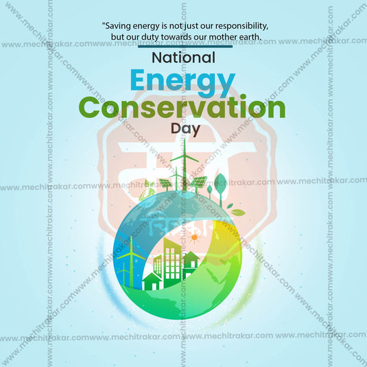 Professional National Energy Conservation Day  Template Design in Marathi, Hindi, and English - High-Quality Editable PSD and JPG by Me Chitrakar