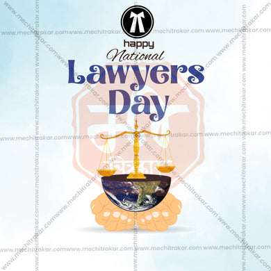 Creative National Lawyers' Day, National Advocates' Day editable Poster in Marathi, Hindi, and English - Editable PSD and JPG by Me Chitrakar