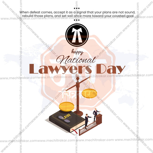 Stunning National Lawyers' Day, National Advocates' Day editable Banner in Marathi, Hindi, and English - Editable PSD and JPG by Me Chitrakar