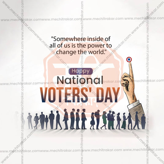 Creative National Voters' Day editable Poster in Marathi, Hindi, and English - Editable PSD and JPG by Me Chitrakar